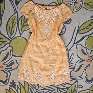 VINTAGE | Beaded Linen Lily Pulitzer Shift Dress